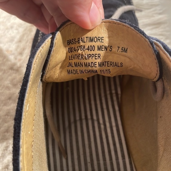 G H Bass Baltimore Blue Suede Oxford Ankle Boot Unisex - Picture 10 of 10